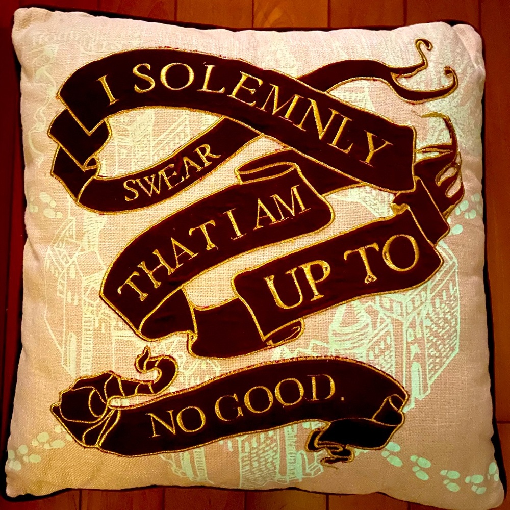 Harry Potter Marauder’s Map Glow in the Dark Pillow - Pottery Barn.  **SOLD**